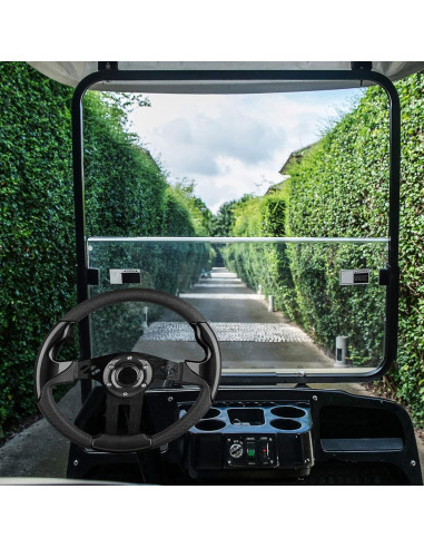 Volante de Carrito de Golf LEAPGOMAX 31.75 cm Negro Ergonómico