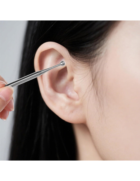 Bolígrafo de Acupuntura Alrhso Doble Cabezal Acero Inoxidable