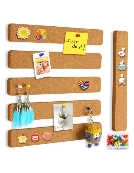 Paquete de 6 tiras de corcho autoadhesivas AYZTKUX 30.48x5.08cm