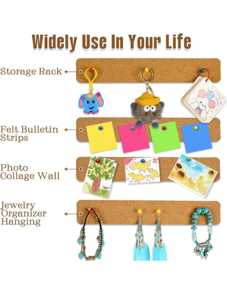 Paquete de 6 tiras de corcho autoadhesivas AYZTKUX 30.48x5.08cm