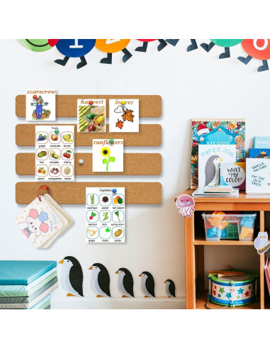 Paquete de 6 tiras de corcho autoadhesivas AYZTKUX 30.48x5.08cm