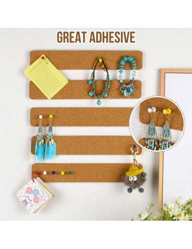 Paquete de 6 tiras de corcho autoadhesivas AYZTKUX 30.48x5.08cm