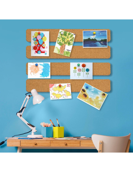 Paquete de 6 tiras de corcho autoadhesivas AYZTKUX 30.48x5.08cm