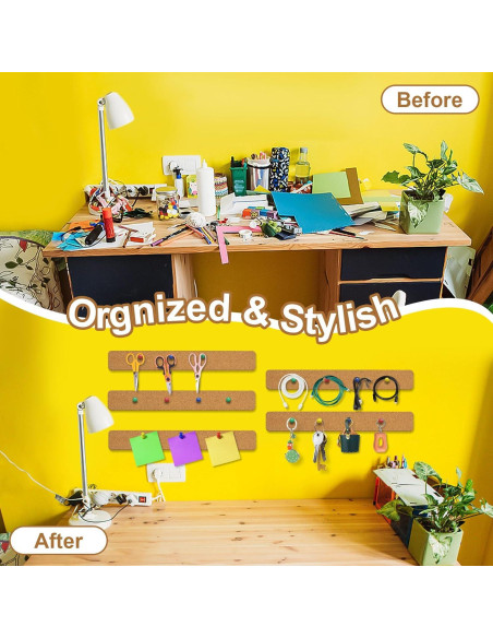 Paquete de 6 tiras de corcho autoadhesivas AYZTKUX 30.48x5.08cm