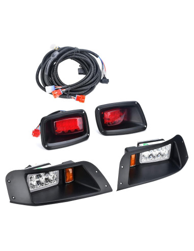 Kit de luces LED delanteras y traseras Lochnchn 12V para EZGO TXT