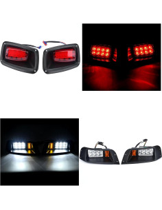 Kit de luces LED delanteras y traseras Lochnchn 12V para EZGO TXT 2