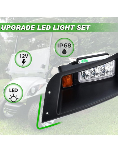 Kit de luces LED delanteras y traseras Lochnchn 12V para EZGO TXT