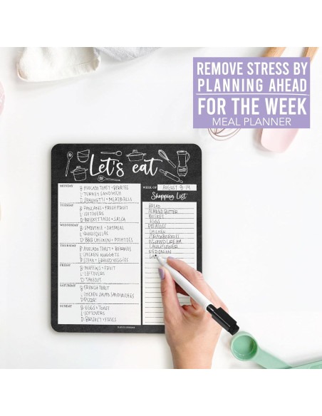 Planificador de Comidas Magnético Hadley Designs 20x20 cm