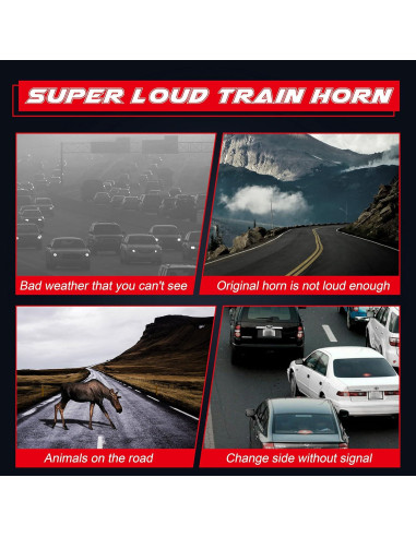 Bocina de Aire Doble CARFKA 12V 150DB con Compresor 120 PSI