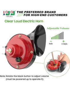 Kit de bocina eléctrica 12V 10L0L para carrito de golf y UTV 2