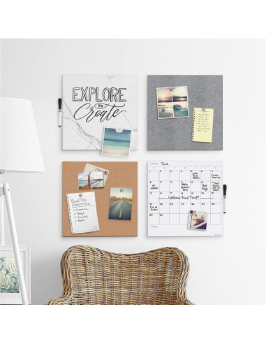 Tablero de Borrado en Seco Magnético U Brands 35.56 cm Mármol