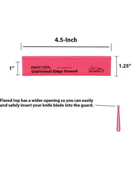 Protector de cuchillo Ergo Chef rosa 11.4 cm para cuchillos de 10.2 cm