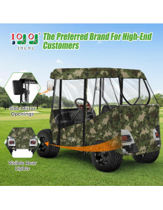 Funda Universal para Carro de Golf 10L0L Impermeable 2 Pasajeros 2