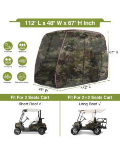 Cubierta de Carro de Golf iLSKW para 4 Pasajeros Impermeable 2