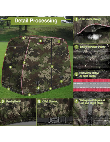 Cubierta de Carro de Golf iLSKW para 4 Pasajeros Impermeable
