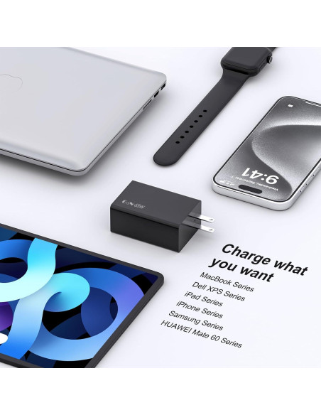 Cargador USB C Samsung 65W GaN 3 Puertos Rápido