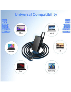 Cargador Universal USB C 65W para Laptop Acer Asus HP Lenovo 2