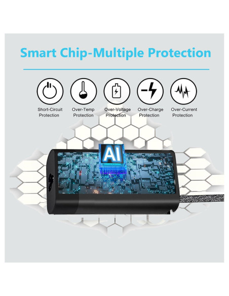 Cargador USB C 90W KUANTEN para Laptop Dell - Adaptador Rápido