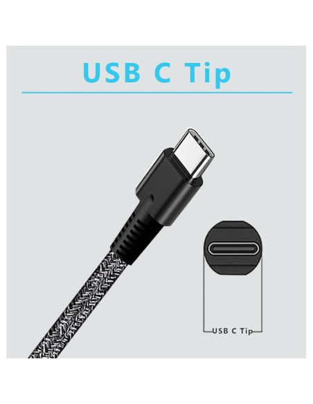 Cargador USB C 90W KUANTEN para Laptop Dell - Adaptador Rápido