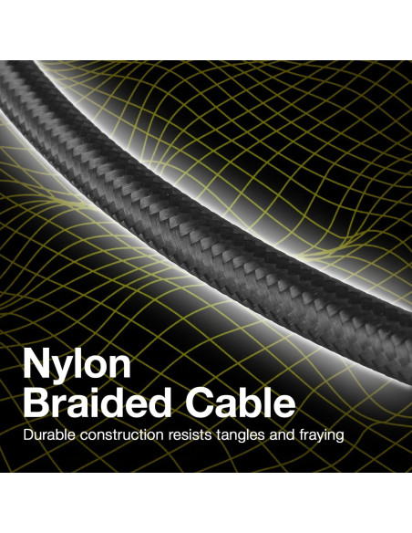 Cable USB-C BoxWave DirectSync PD 3.05m 100W Nylon Negro