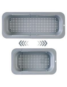 Colador de Fregadero Extensible YUNKWONG Gris 34.5-45.7 cm