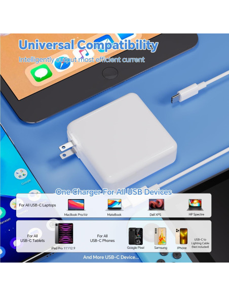 Cargador USB-C 67W Shenzhen Waweis para MacBook Pro/Air