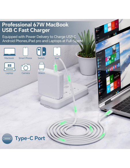 Cargador USB-C 67W Shenzhen Waweis para MacBook Pro/Air