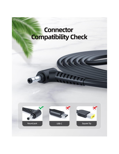 Cargador 65W Dexpt para Lenovo V Series V15 V14 - Negro