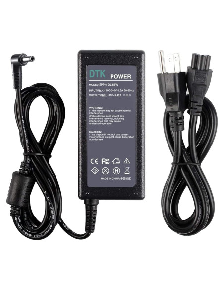 Adaptador de CA DTK 19V 3.42A 65W para Laptops Asus y Toshiba