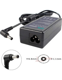 Adaptador de CA DTK 19V 3.42A 65W para Laptops Asus y Toshiba 2