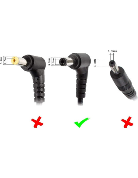 Adaptador de CA DTK 19V 3.42A 65W para Laptops Asus y Toshiba
