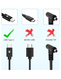 Cargador USB-C 65W para Laptop Dell/HP/Lenovo/Asus 2