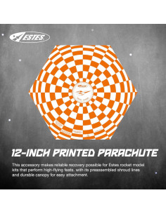 Paracaídas de 30 cm Estes para Cohetes Modelo - Azul 2