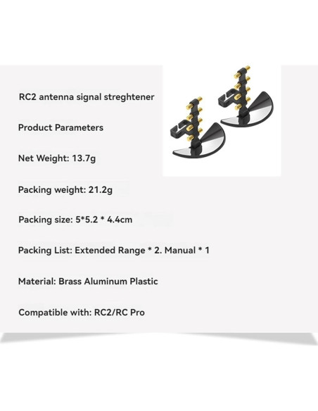 Juego de 2 Antenas Yagi Aumentador de Señal para DJI RC2/RC PRO/AIR 3S