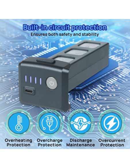 Batería de Litio 11.1V 2600mAh Pinsinholy para Drones F7