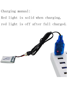 Baterías Lipo Blomiky 4 Pack 3.7V 300mAh PH2.0 para Drones 2