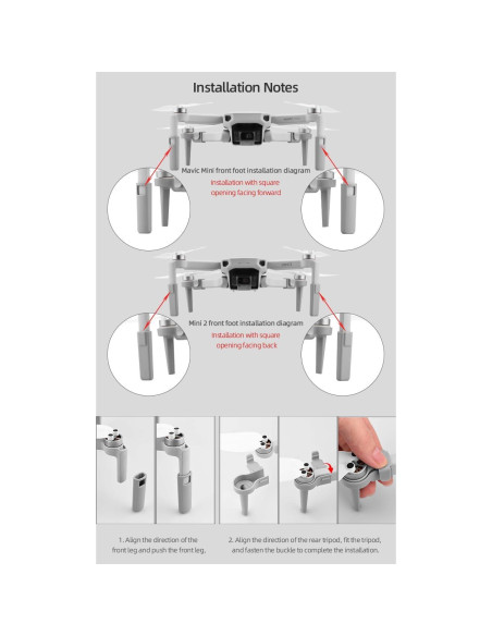 Extensiones de Patas de Aterrizaje BTG para DJI Mavic Mini/2/SE