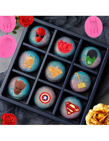8 Moldes de Silicona Temáticos de Superhéroes Chistepper