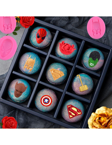 8 Moldes de Silicona Temáticos de Superhéroes Chistepper