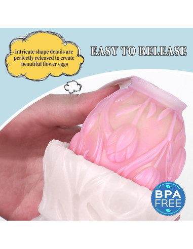 Molde de Silicona Huevo de Pascua MGLIFEUL para Velas 11.5x8.5cm