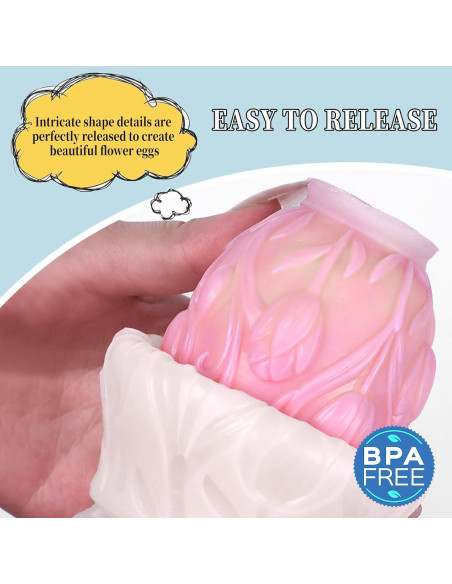 Molde de Silicona Huevo de Pascua MGLIFEUL para Velas 11.5x8.5cm