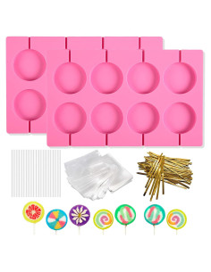 Molde de Silicona para Lollipop Fusang 2Pcs 8 Mini Caramelos