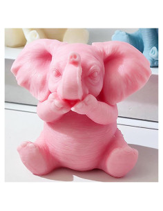 Molde de Silicona 3D Elefante ESEENS para Velas y Jabón
