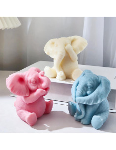 Molde de Silicona 3D Elefante ESEENS para Velas y Jabón 2