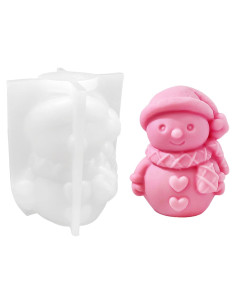 Molde de Vela de Navidad PEVOGON Muñeco de Nieve 10 cm