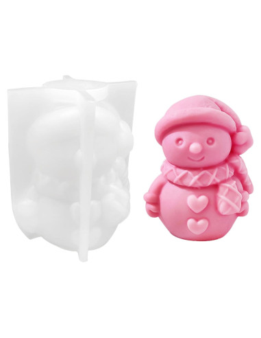 Molde de Vela de Navidad PEVOGON Muñeco de Nieve 10 cm