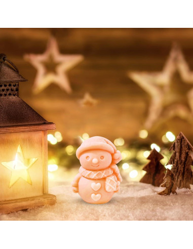 Molde de Vela de Navidad PEVOGON Muñeco de Nieve 10 cm