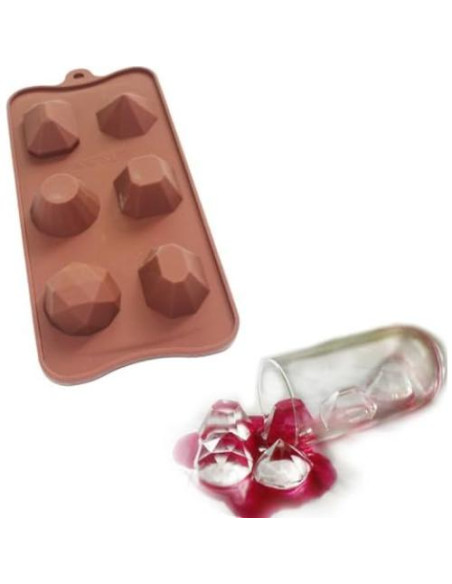 Molde de Silicona para Hielo X-Haibei Diamante 2.54cm