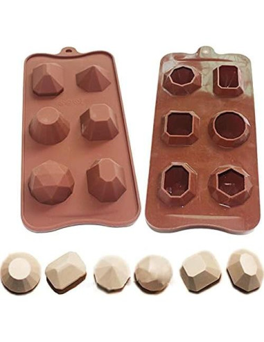 Molde de Silicona para Hielo X-Haibei Diamante 2.54cm