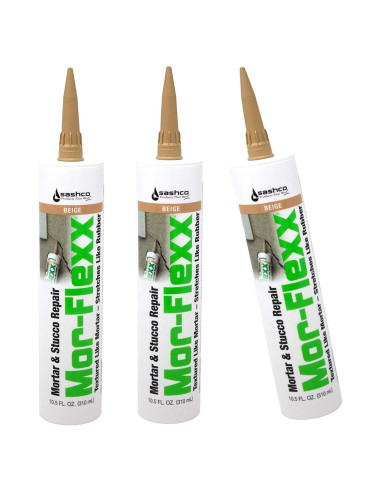 Sellador MorFlexx Sashco Beige 3 Pack 300g Reparación Mortero